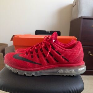 NIKE AIR MAX 2016 - MENS SIZE 9.5 - LIMITED EDITION - RED BLACK - BRED - 50% OFF